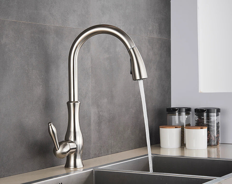Rubinetto da Cucina a Scomparsa in Acciaio Inox Cromato con Doccetta Estraibile - - cucina elegant faucets Faucets home & garden Kitchen Kitchen Faucets kitchen tap Retractable faucet rubinetto rubinetto cucina scomparsa - Concept Palermo