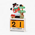Calendario navideño interactivo de madera