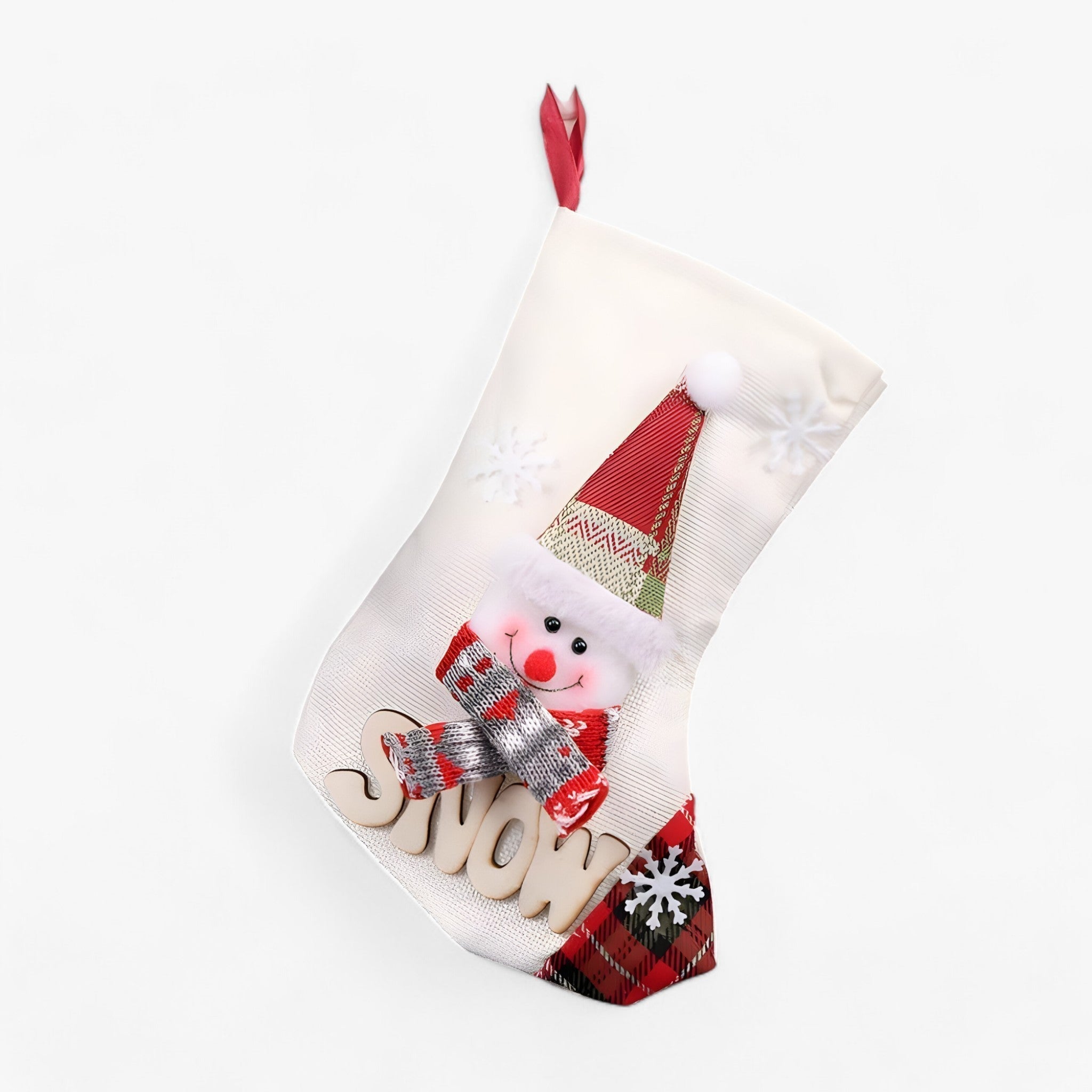 Calza di Natale Pupazzo di Neve Decorativa Uomo - Beige 1 +1 GRATIS - accessori natalizi atmosfera natalizia calza calza di Natale calza festiva calza natale calze di Babbo Natale calze di natale decorare caminetto decorativa decorazione natalizia decorazione per la casa natale neve pupazzo pupazzo di neve regali di Natale uomo - Concept Palermo