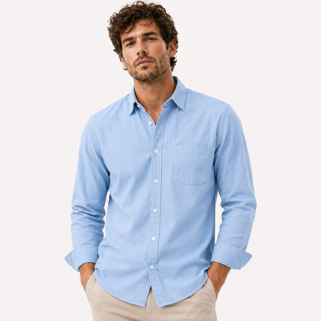 Camicia Axel da Uomo a Maniche Lunghe – Versatile per Tutte le Occasioni - - axel camicia camicia denim denim men's top clothes occasioni uomo versatile - Concept Palermo