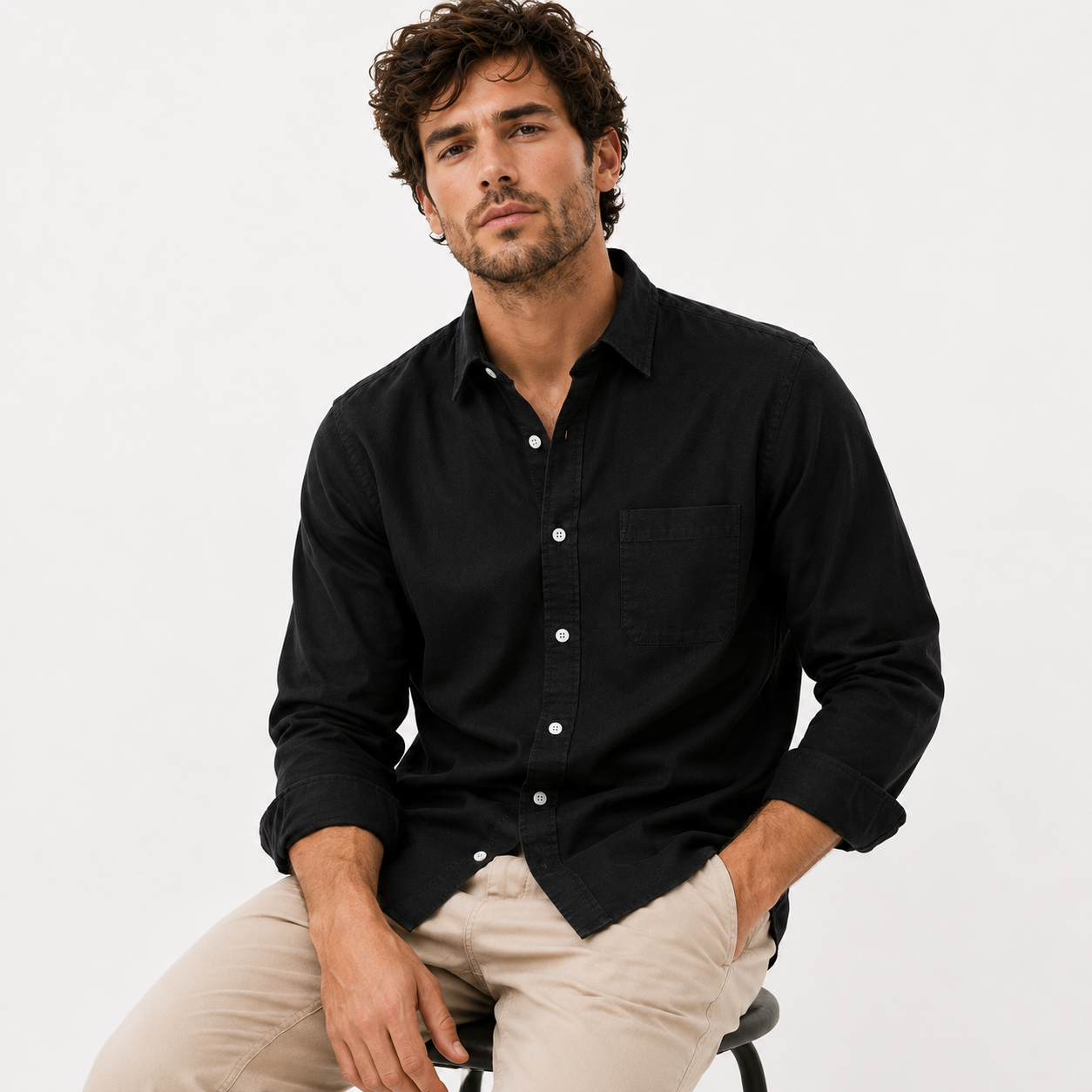 Camicia Axel da Uomo a Maniche Lunghe – Versatile per Tutte le Occasioni - - axel camicia camicia denim denim men's top clothes occasioni uomo versatile - Concept Palermo