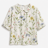 Camisa Floral Elegante para Mujer en Poliéster con Motivo Estampado – Varios Colores y Tallas