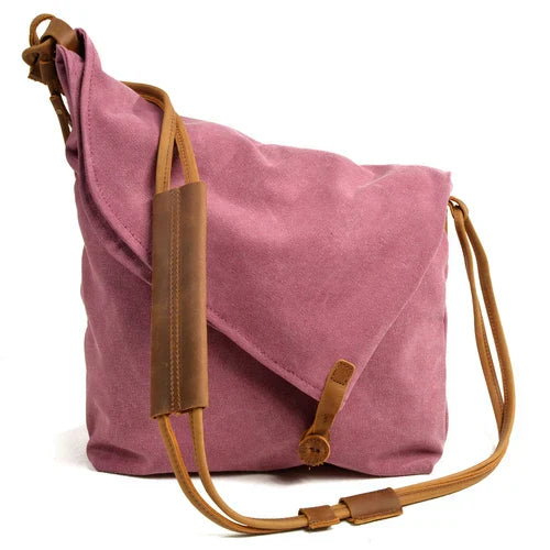 Rostro - borsa a tracolla in tela con cinghie in pelle Donna - Marcire - bag bags borsa cinghie donna pelle rostro Shoulder Bags tela tracolla women Women's shoulder bag - Concept Palermo