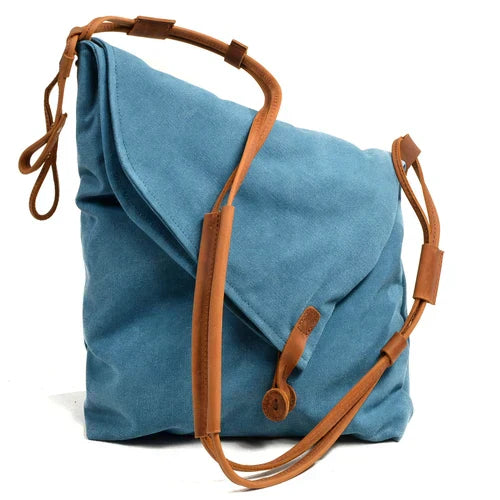 Rostro - borsa a tracolla in tela con cinghie in pelle Donna - - bag bags borsa cinghie donna pelle rostro Shoulder Bags tela tracolla women Women's shoulder bag - Concept Palermo