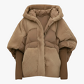 Abrigo largo oversize para mujer con capucha