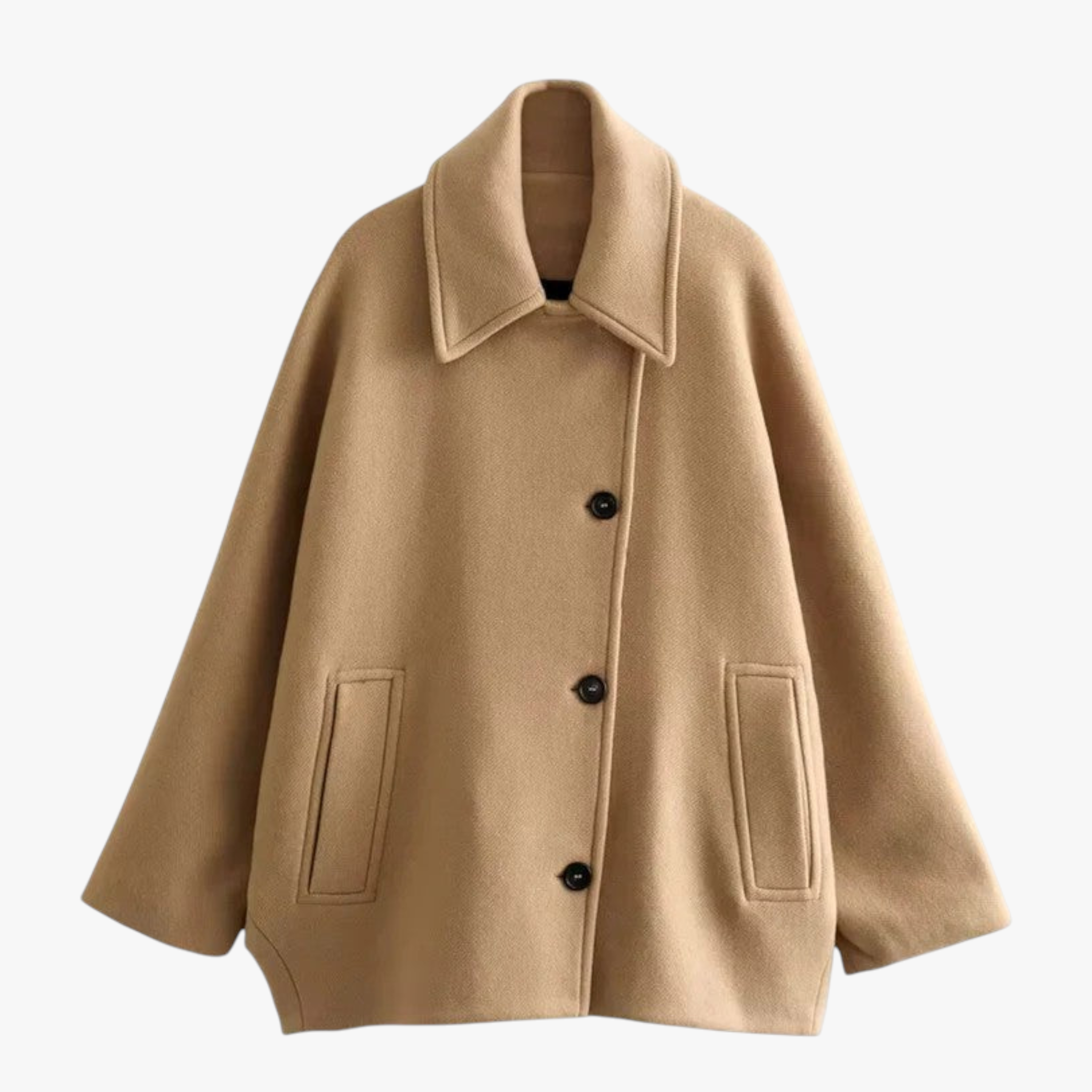 Cappotto Lungo Donna Oversize - Marrone-beige - abbigliamento donna abito invernale cappotti e giacche da donna cappotto cappotto caldo cappotto donna cappotto eleganza cappotto invernale cappotto lana cappotto lungo cappotto oversize donna donna moda trendy oversize stile invernale - Concept Palermo