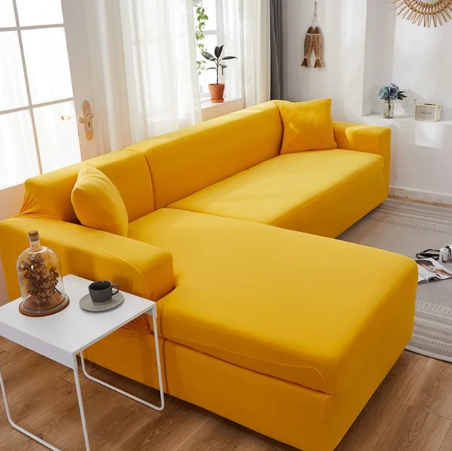 Copridivano Elastico SofCove Idrorepellente Lavabile per Divani 2, 3 o 4 Posti - Giallo - copridivano cover durata elastic band elastico home & garden idrorepellente lavabile prolunga Sofa Sofa cover sofcove Washable cover - Concept Palermo