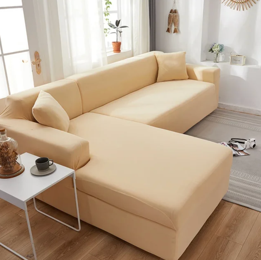 Copridivano Elastico SofCove Idrorepellente Lavabile per Divani 2, 3 o 4 Posti - Beige - copridivano cover durata elastic band elastico home & garden idrorepellente lavabile prolunga Sofa Sofa cover sofcove Washable cover - Concept Palermo