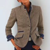 Elegante Damescardigan met Opstaande Kraag
