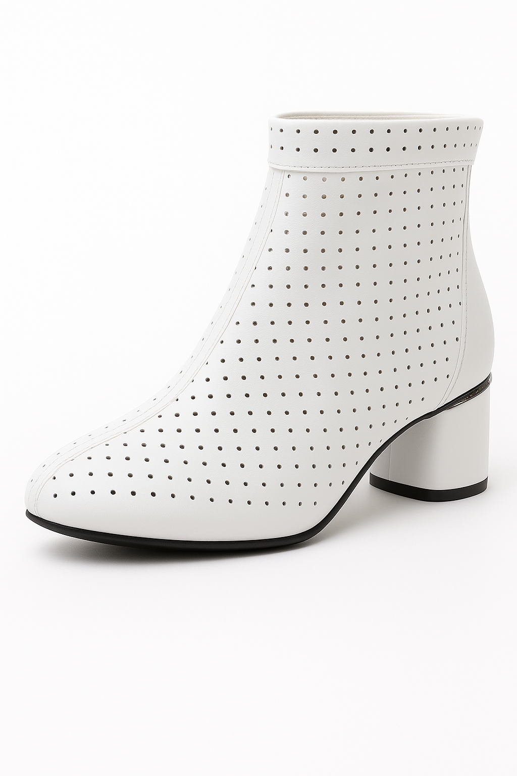 Stivaletti Estivi con Tacco Medio e Design Traforato Uomo - Bianca - BOOTS Boots & Shoes design estivi medio shoes stivaletti stivaletti estivi tacco traforato - Concept Palermo