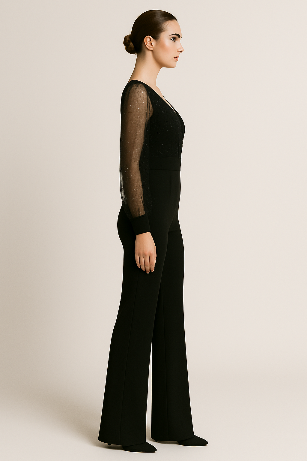 Tuta con maniche trasparenti e glitter - - 12/28/2024 glitter GOOD maniche one-pieces Summer/Jumpsuit trasparenti tuta tuta maniche - Concept Palermo