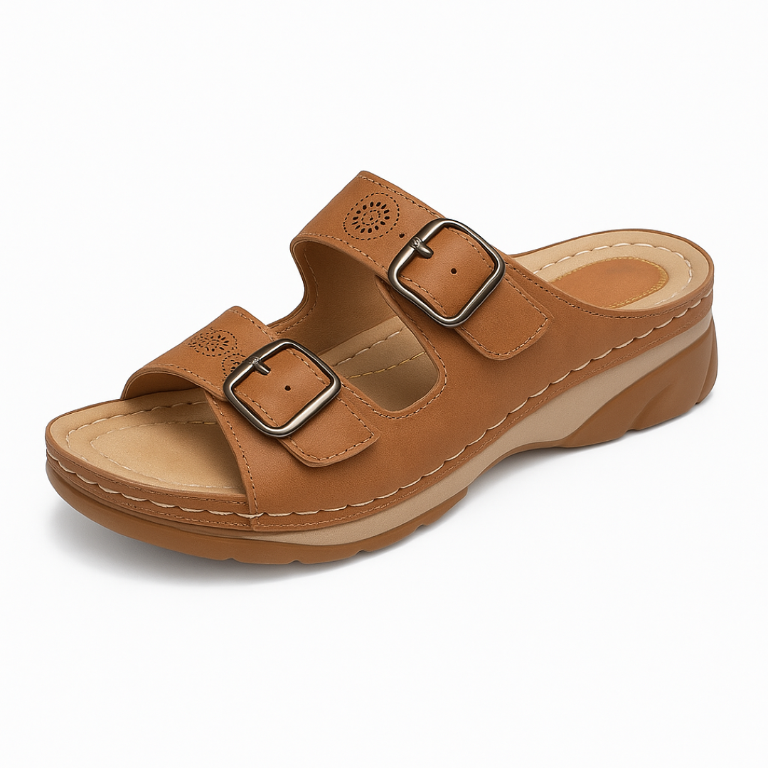 Sandalo da donna con supporto – Regolabile ed - Marrone - Accessoires Dames donna regolabile sandalo sandalo donna sandals Schoenen supporto - Concept Palermo