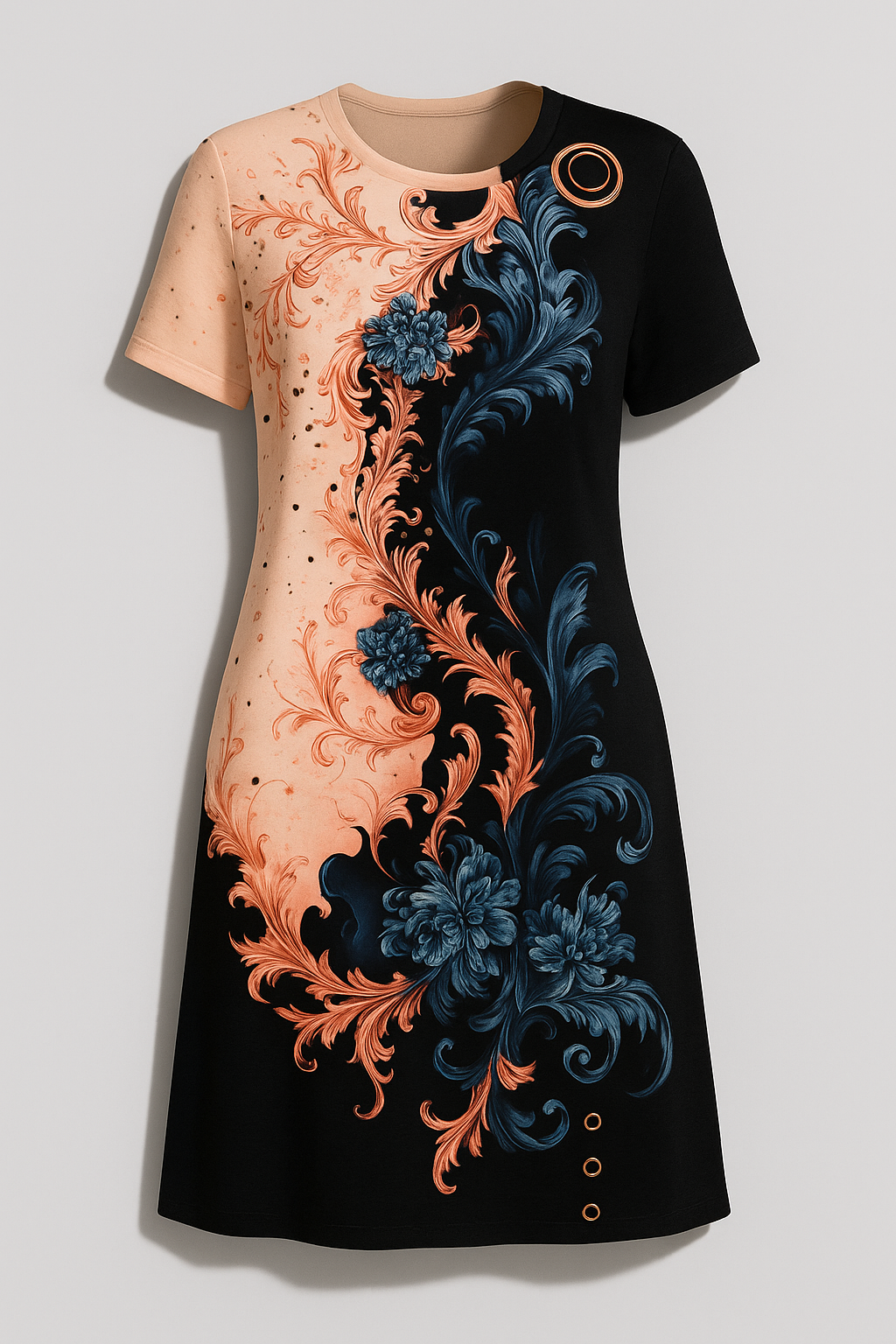Abito Estivo Donna A-Line Elegante con Maniche Corte e Stampa Floreale - Rosa - abito abito estivo abito traspirante corte donna dresses estivo fashion estivo line maniche maniche corte occasioni casual roba da donna stile estivo tessuto leggero versatilità moda vestito A-Line - Concept Palermo