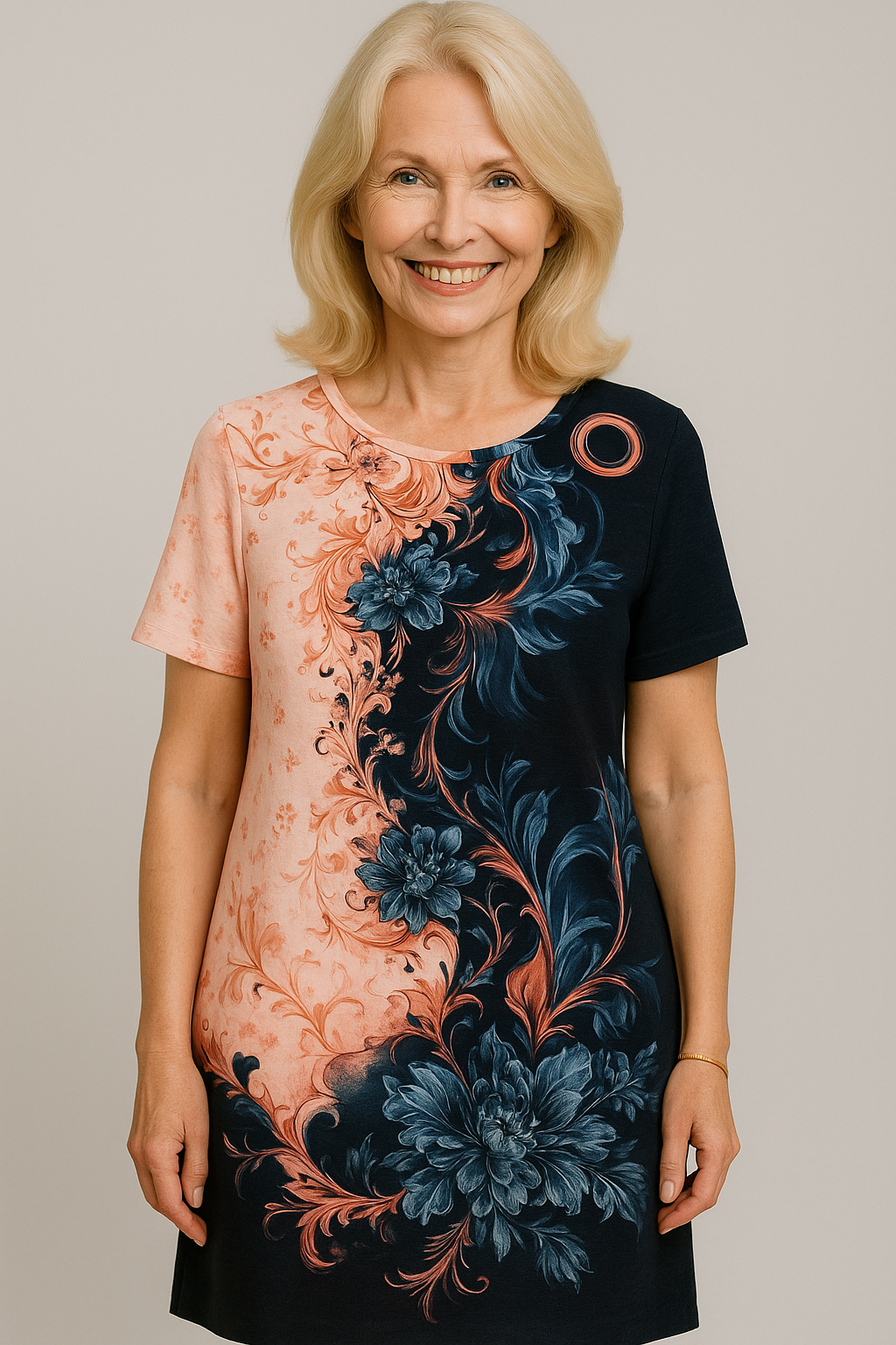 Abito Estivo Donna A-Line Elegante con Maniche Corte e Stampa Floreale - - abito abito estivo abito traspirante corte donna dresses estivo fashion estivo line maniche maniche corte occasioni casual roba da donna stile estivo tessuto leggero versatilità moda vestito A-Line - Concept Palermo