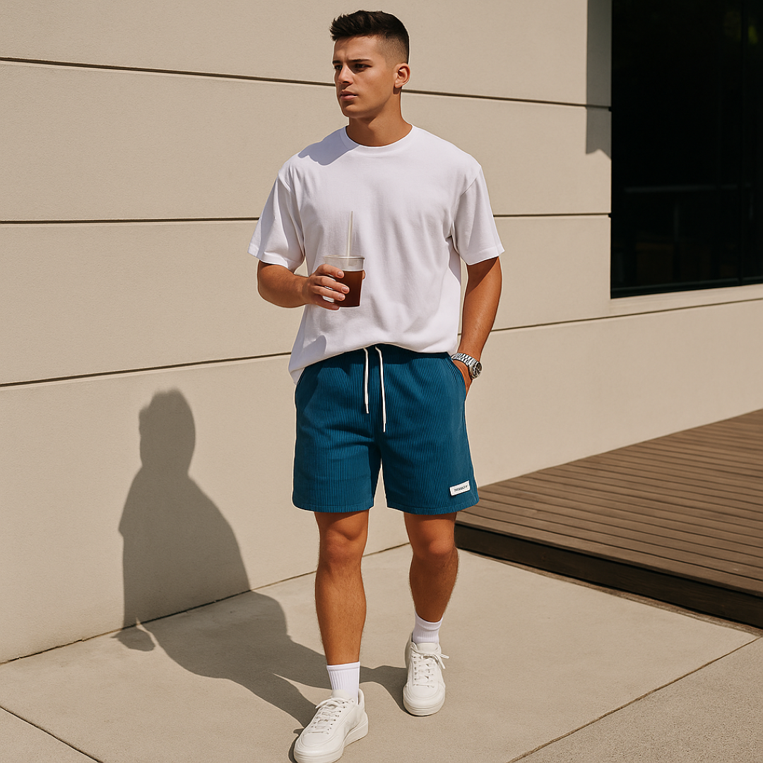 Pantaloncini in velluto a coste – Stile robusto, vestibilità comoda Uomo - - comoda coste pantaloncini pantaloncini velluto robusto short shorts shorts for men stile uomo - Concept Palermo