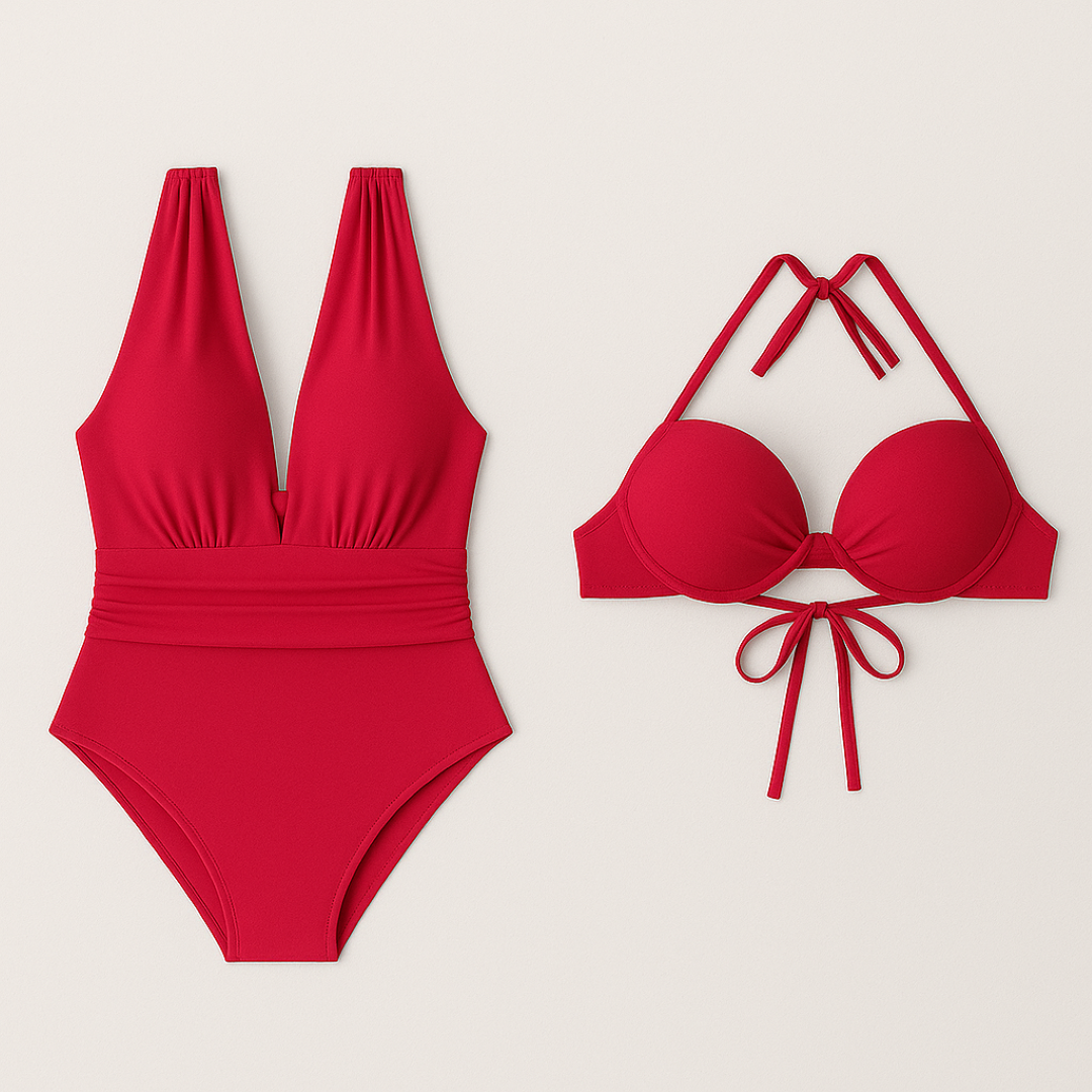 Completo bikini intero - Vestibilità scolpita Donna - Rossa - all bikini completo completo bikini donna Hot Sale intero n new NEW ARRIVALS scolpita swim swimwear vestibilità - Concept Palermo