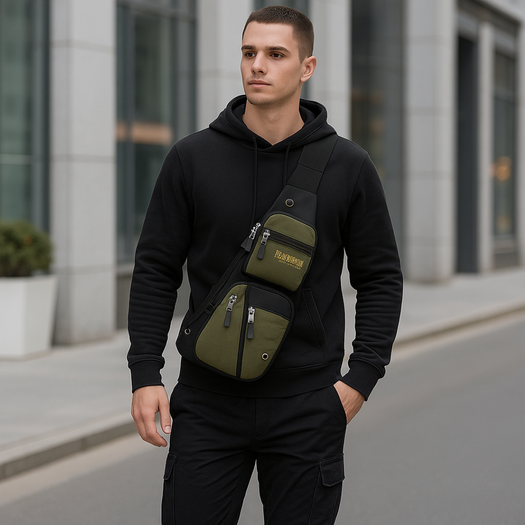 Borsa tattica da petto – Chiusura a multiplo zip, resistente all'acqua, design antitaccheggio - - acqua antitaccheggio Bags borsa borsa tattica chiusura design mens bag multiplo Shoulder & Crossbody Bags - Concept Palermo