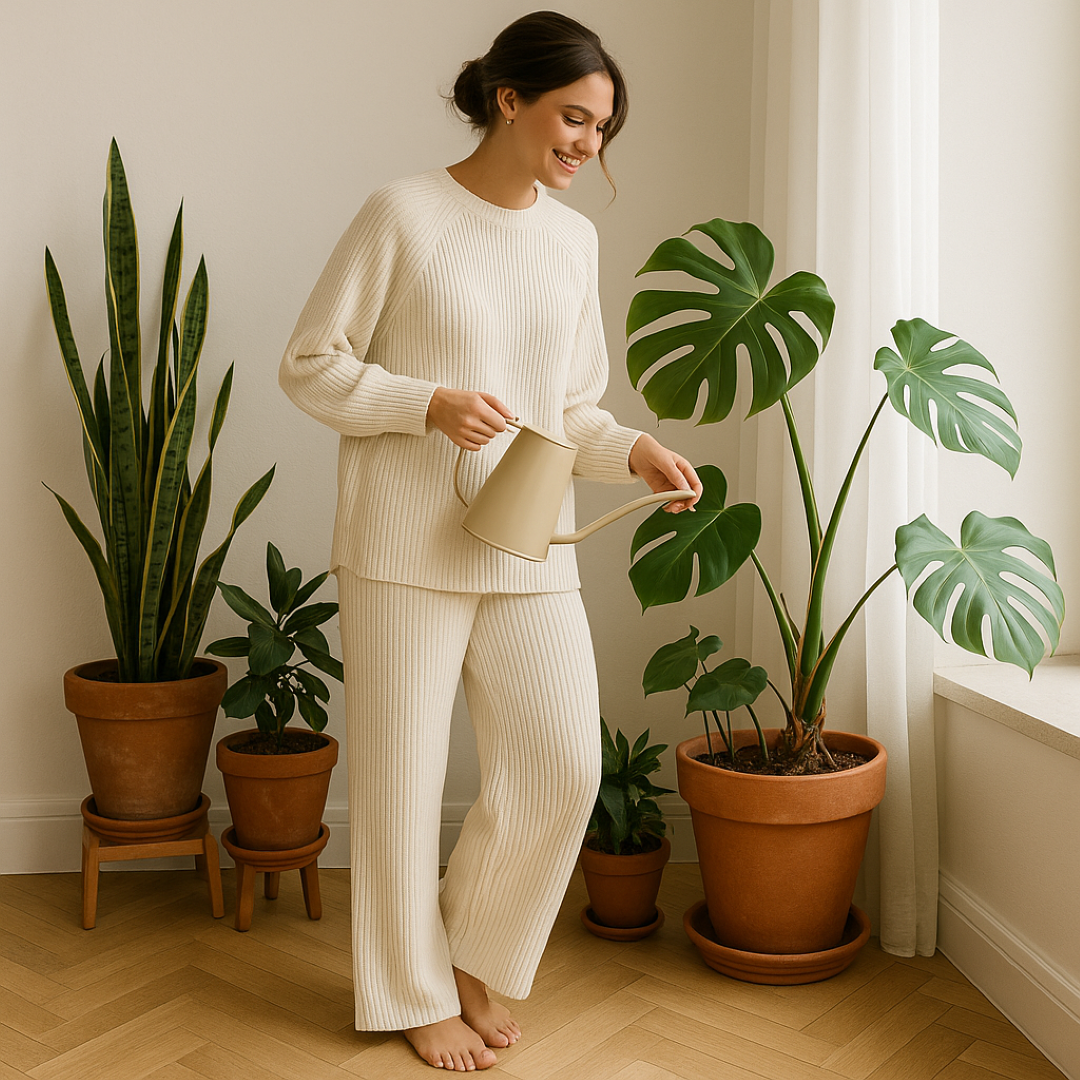 Set da lounge a coste comodo Donna - - 2-Piece Sets coste donna Knitted Tops lounge lounge coste outfit sets SC - Clothing Women Spring Women - Concept Palermo
