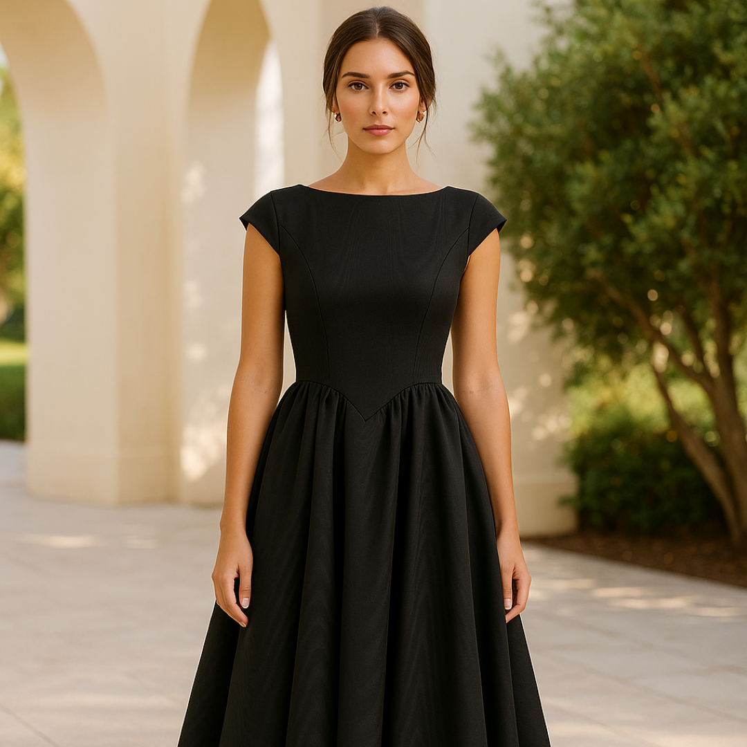 Abito midi nero con schiena scoperta Donna - - abito abito midi Bestsellers Dames donna dresses Jurken Kleding midi schiena scoperta - Concept Palermo