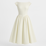 Elegante Zwarte Midi Jurk voor Dames met Open Rug, Geschikt voor Ceremonie en Avond  