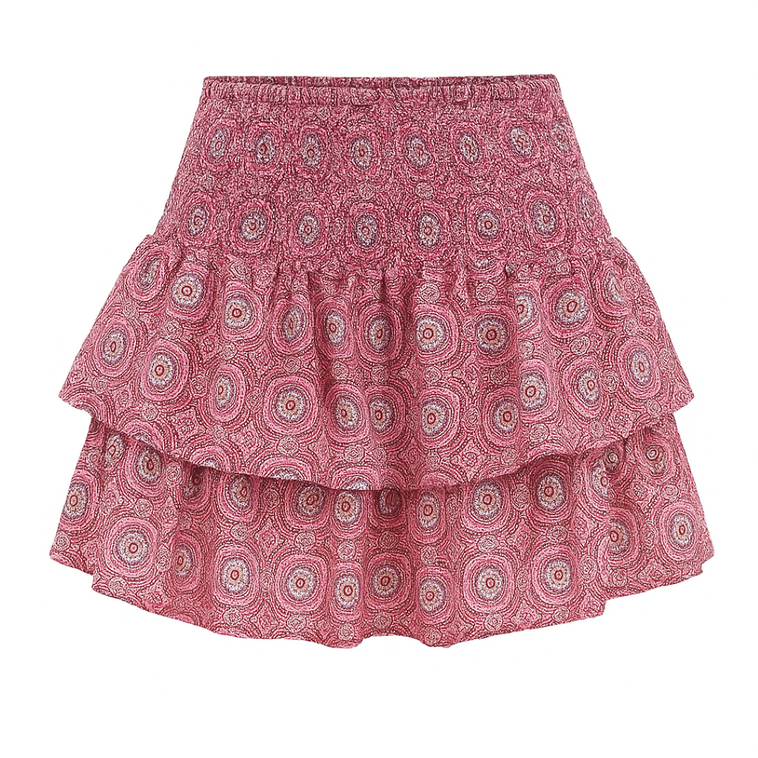 Minigonna boho con vita alta Donna - Rosa XS - alta Bestsellers boho Broeken Dames donna minigonna minigonna boho vita women's skirt - Concept Palermo