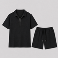 Polo da Uomo con Cerniera e Pantaloncini Set Estivo