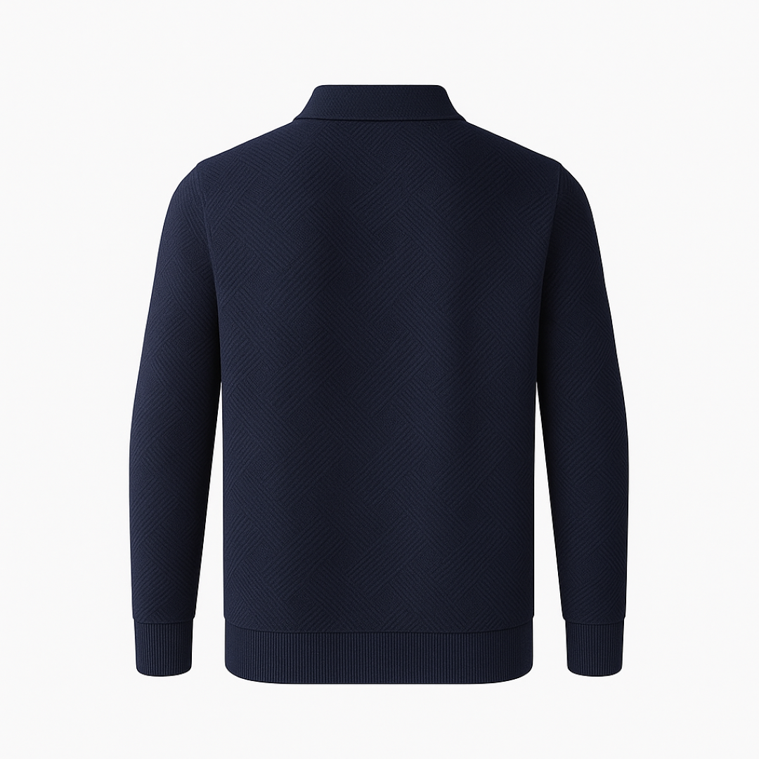 Maglione testurizzato con cerniera a un quarto da uomo - Vestibilità moderna - - cerniera Heren maglione maglione testurizzato men's sweater moderna quarto testurizzato uomo - Concept Palermo