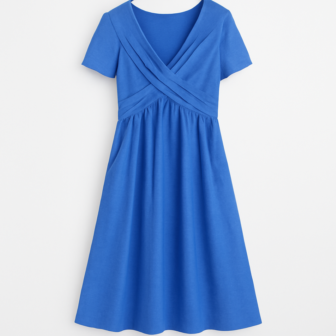 Abito avvolgente rilassato: eleganza semplice per ogni occasione Donna Pelle - Blu - abito abito avvolgente avvolgente casual dresses donna DRESS Dresses eleganza female dress Maxi Dresses Mini Dresses occasione ogni - Concept Palermo