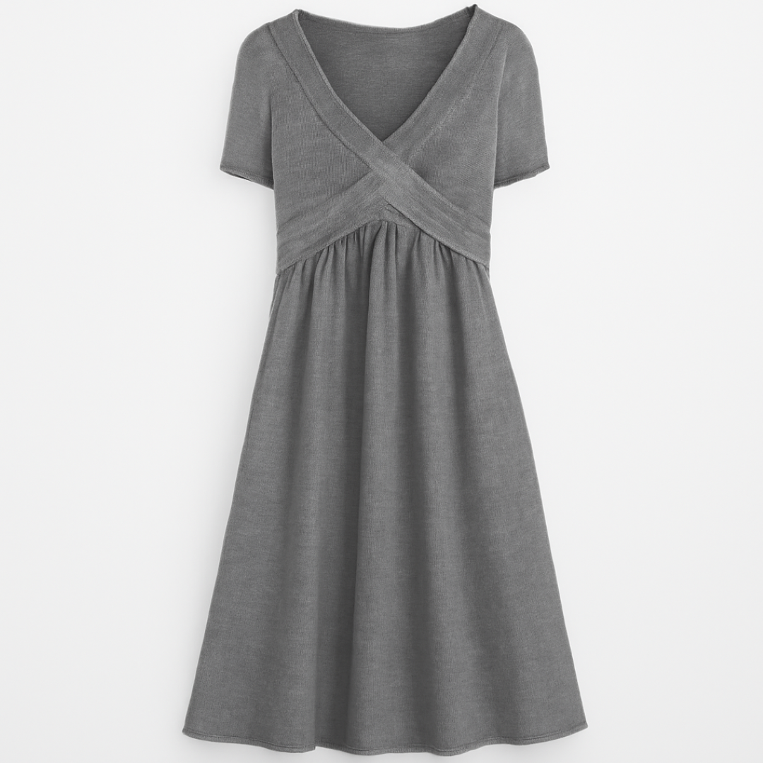 Abito avvolgente rilassato: eleganza semplice per ogni occasione Donna Pelle - Grigio - abito abito avvolgente avvolgente casual dresses donna DRESS Dresses eleganza female dress Maxi Dresses Mini Dresses occasione ogni - Concept Palermo