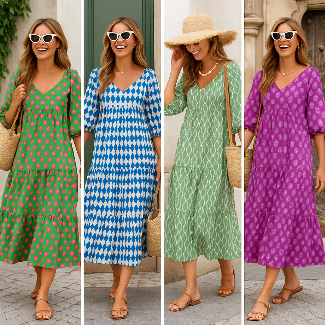 Abito lungo boho da tutti i giorni con stampa discreta Donna - - abito abito boho boho casual dresses discreta donna DRESS Dresses female dress giorni Maxi Dresses Mini Dresses stampa - Concept Palermo