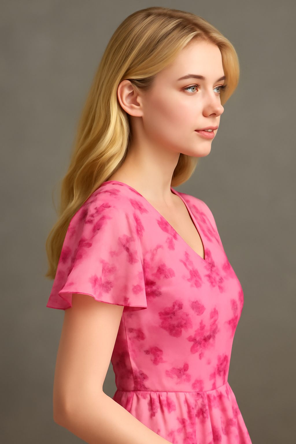 Vestito Midi Floreale Elegante Donna con Copripancia Fluido - Vari Colori, Taglie S-XL - - abito abito coprente casual dresses coprente DRESS Dresses female dress floreale fluida Maxi Dresses midi pancia - Concept Palermo
