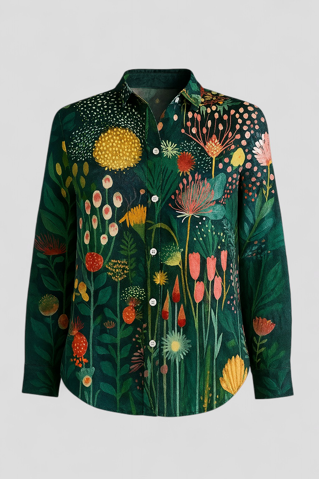 Blusa Floreale Estiva Donna Maniche Corte Colorata S-XL - Stampa Unica - Verde - abbigliamento casual blusa blusa colorata blusa donna blusa versatile colorata comoda e stilosa donna gonna e blusa look giocoso moda estiva outfit unico stampa stampa artistica taglie disponibili unica women's top clothes - Concept Palermo