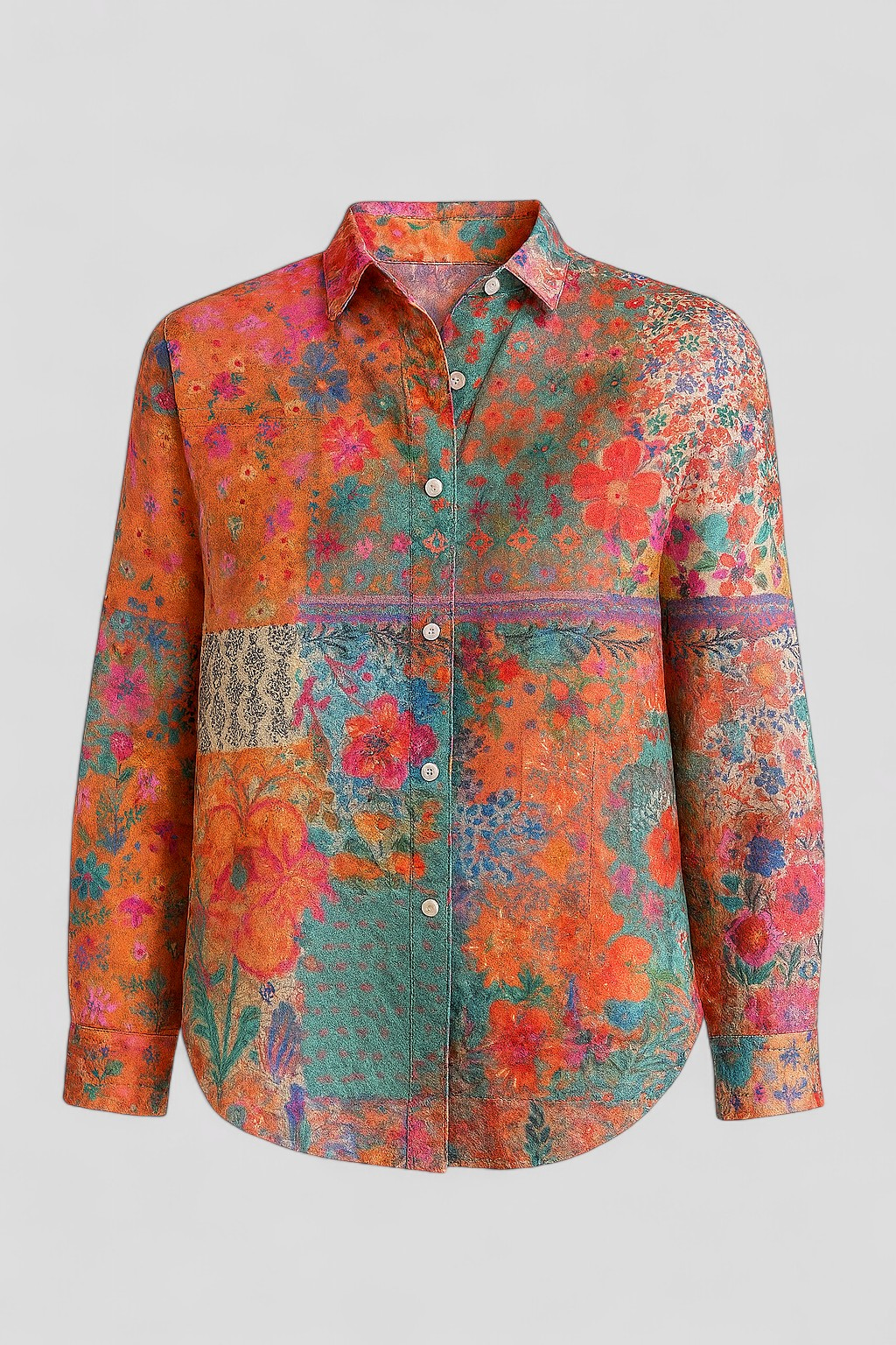 Blusa Floreale Estiva Donna Maniche Corte Colorata S-XL - Stampa Unica - Arancione - abbigliamento casual blusa blusa colorata blusa donna blusa versatile colorata comoda e stilosa donna gonna e blusa look giocoso moda estiva outfit unico stampa stampa artistica taglie disponibili unica women's top clothes - Concept Palermo