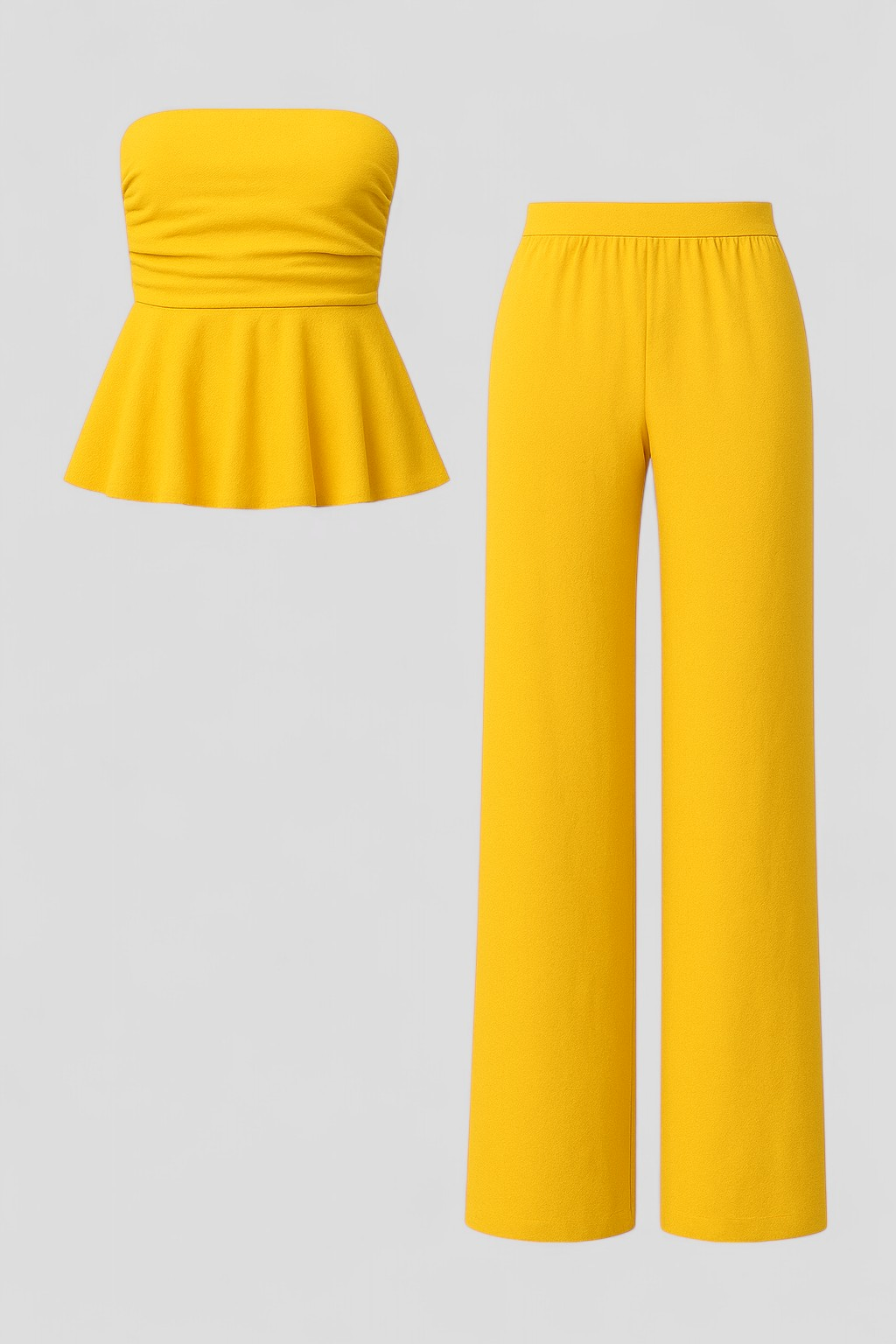 Completo Donna Morbido con Pantaloni e Top - Giallo - abbigliamento comodo abbigliamento estivo completo completo donna coordinato casual donna materiali di alta qualità outfit alla moda outfit sets pantaloni pantaloni con tasche pantaloni morbidi taglia unica top elasticizzato - Concept Palermo