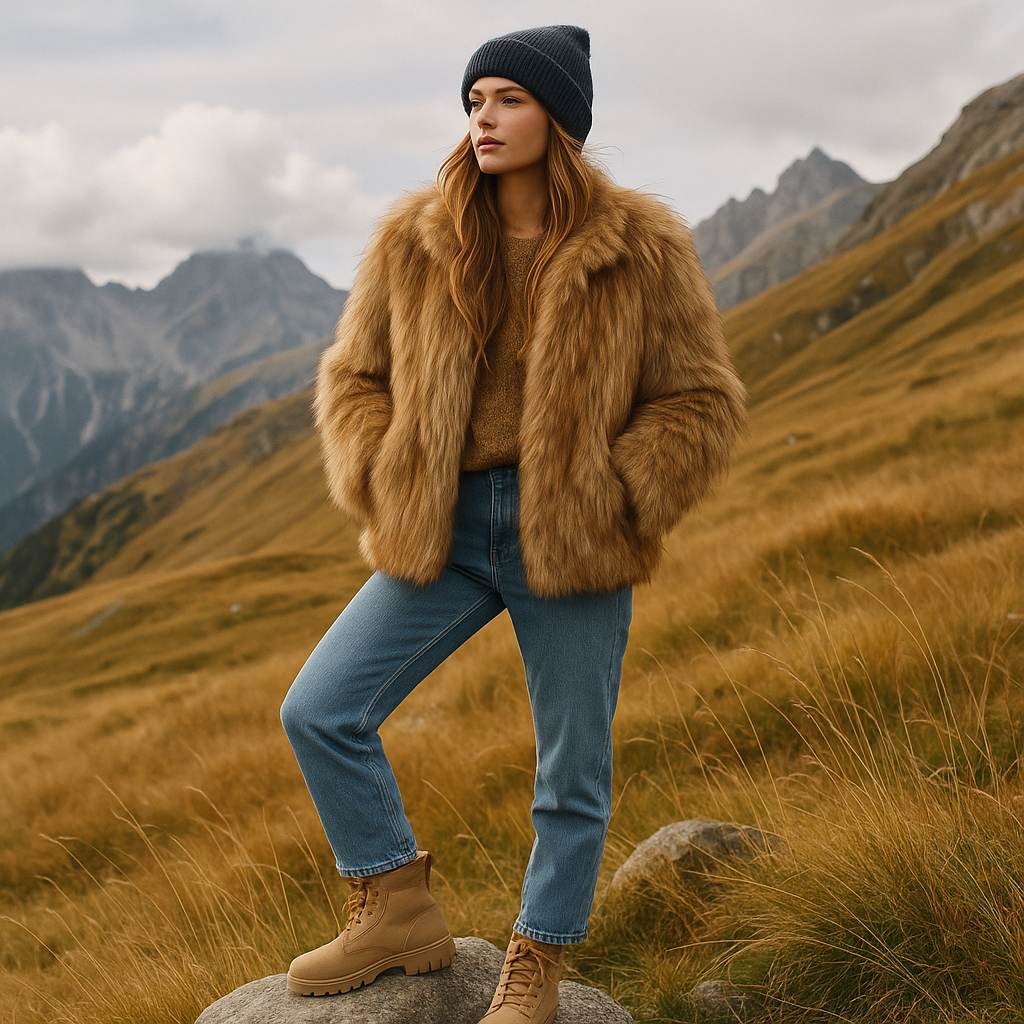 Giacca in pelliccia sintetica: il calore incontra l'eleganza urbana Rosso Donna - - 0410 calore donna eleganza giacca giacca pelliccia incontra invierno Jacker pelliccia sintetica Woman - Concept Palermo