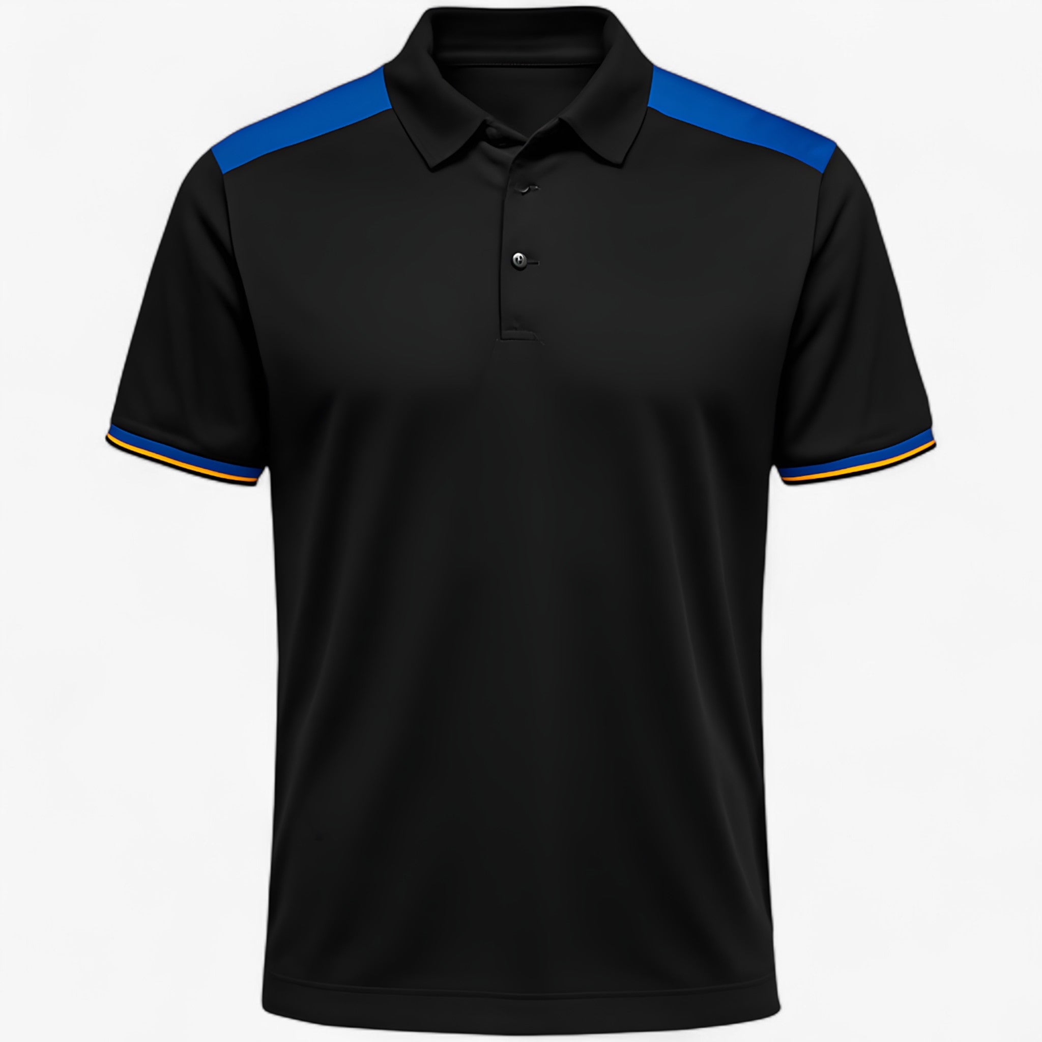 Polo casual da uomo - Design sportivo con spalle a contrasto - Nero - casual contrasto cotton polo shirt design men's polo men's polo shirt men's top clothes polo polo casual Shirts und Polos spalle sportivo - Concept Palermo
