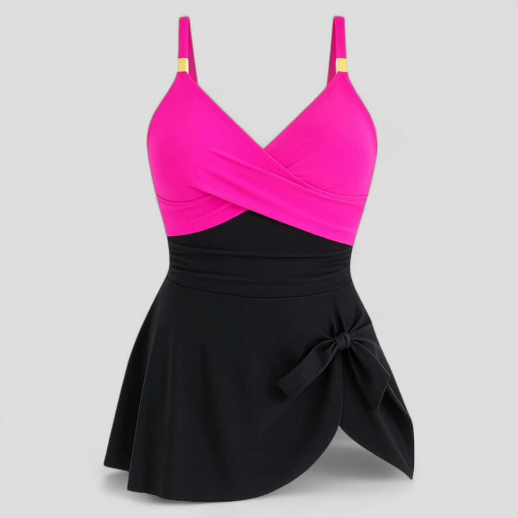 Costume Intero Donna Modellante Controllo Pancia Nero con Spalline Regolabili - Nerone rosa - abbigliamento mare per donne beachwear comodo per donne controllo costume costume da bagno con ruches costume da bagno femminile costume da bagno snellente costume da mare 2025 costume da spiaggia elegante costume elastico per piscine costume intero costume intero controlla pancia costume sexy con incrocio donna intero pancia swimwear - Concept Palermo