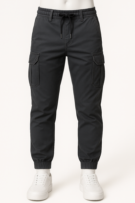 Pantaloni Jogger Cargo Uomo - Comfort Tattico con Stile Urbano - grigio scuro - cargo comfort jogger Linen Men Men Casual & Sports Pants New Arrival pantaloni pantaloni jogger pants Solid stile tattico - Concept Palermo