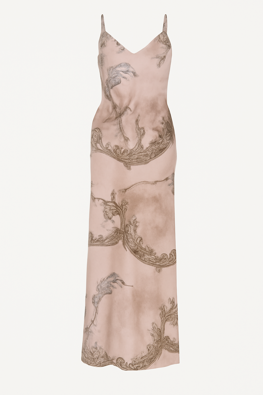 Abito Lungo Floreale in Ceramica Morbido Donna - Design Senza Tempo ed Elegante - Biege Floral - abito abito ceramica casual dresses ceramica donna DRESS Dresses female dress floreale Maxi dress Mini Dresses tempo - Concept Palermo