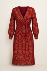 Jurk met levendige botanische print: eenvoudige stijl in elke kleur voor dames