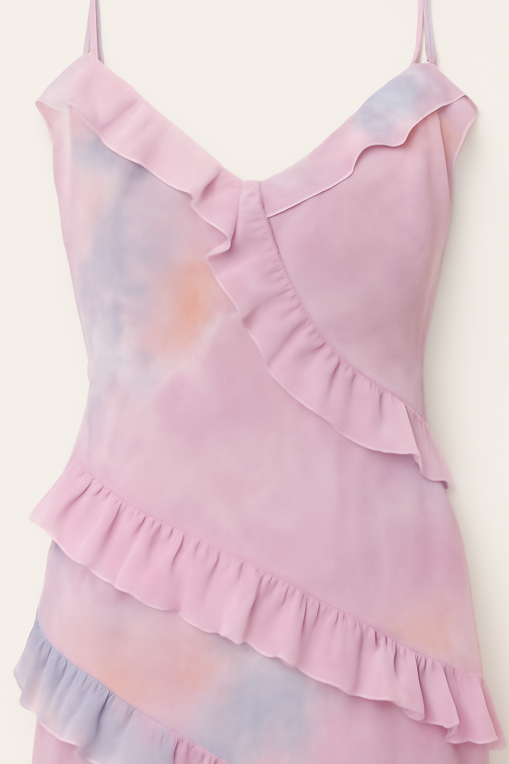 Abito lungo con volant floreali – Eleganza morbida e sognante in tonalità pastello Donna - - abito abito volant donna DRESS Dresses eleganza female dress floreali Maxi Dresses morbida pastello - Concept Palermo