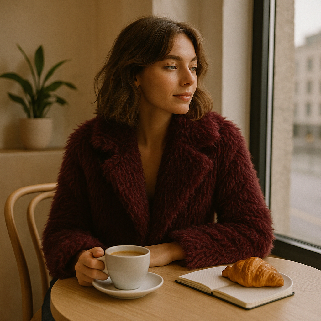 Giacca effetto pelliccia con design moderno Rosso Uomo - - coat coats coats for women design effetto giacca giacca effetto Jackets & Coats pelliccia uomo women's coats & jackets - Concept Palermo