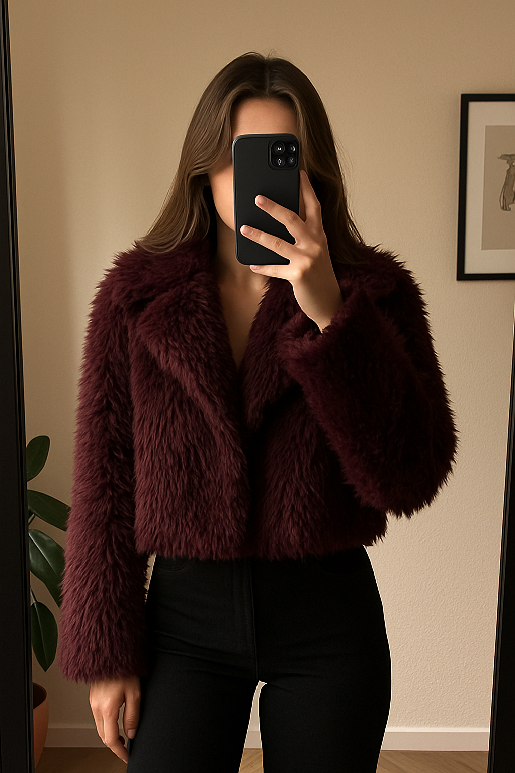 Giacca effetto pelliccia con design moderno Rosso Uomo - - coat coats coats for women design effetto giacca giacca effetto Jackets & Coats pelliccia uomo women's coats & jackets - Concept Palermo