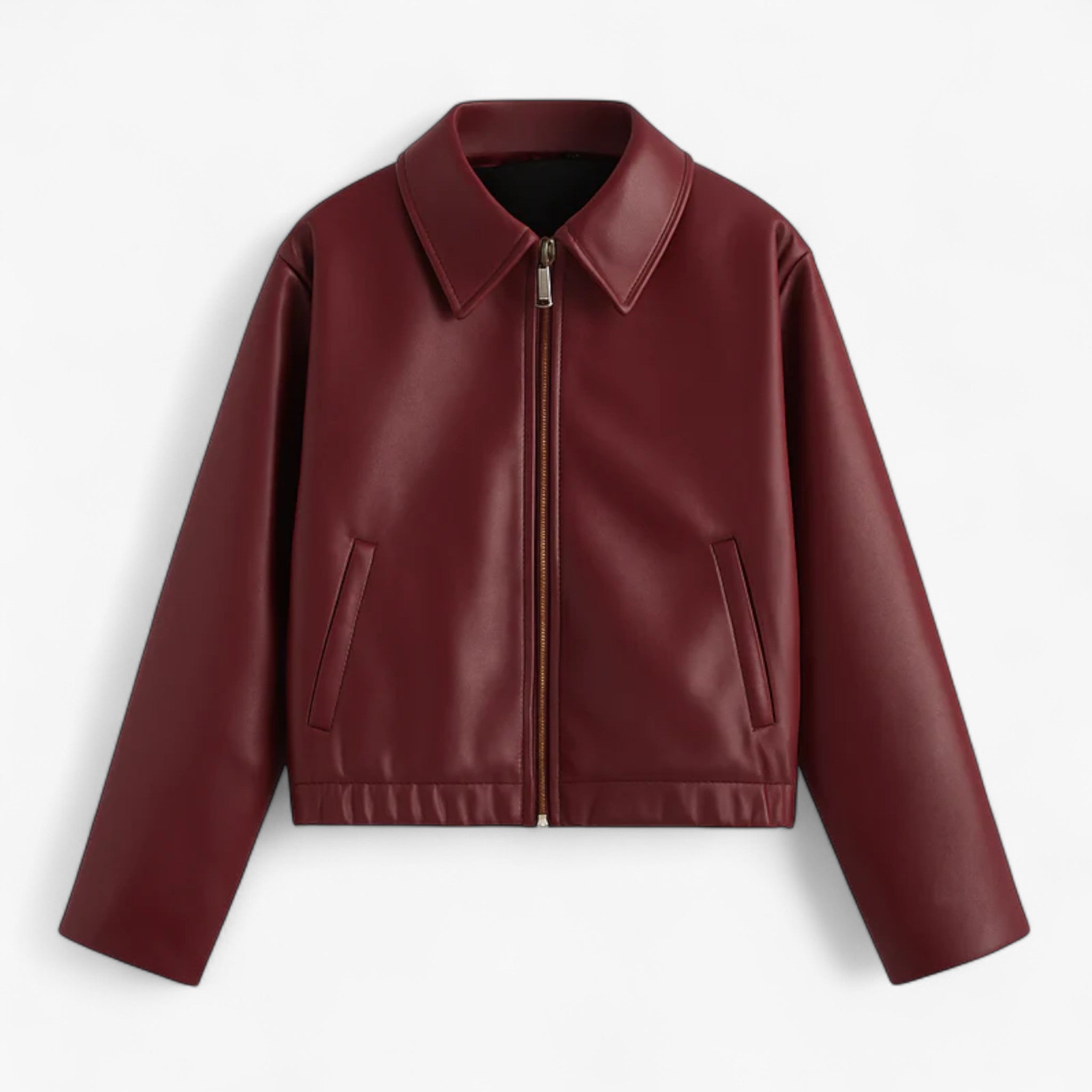 Giacca di pelle dallo stile urbano e raffinato Uomo - Borgogna Rosso S - coat coats coats for women dallo female coat giacca giacca pelle pelle raffinato stile uomo urbano - Concept Palermo