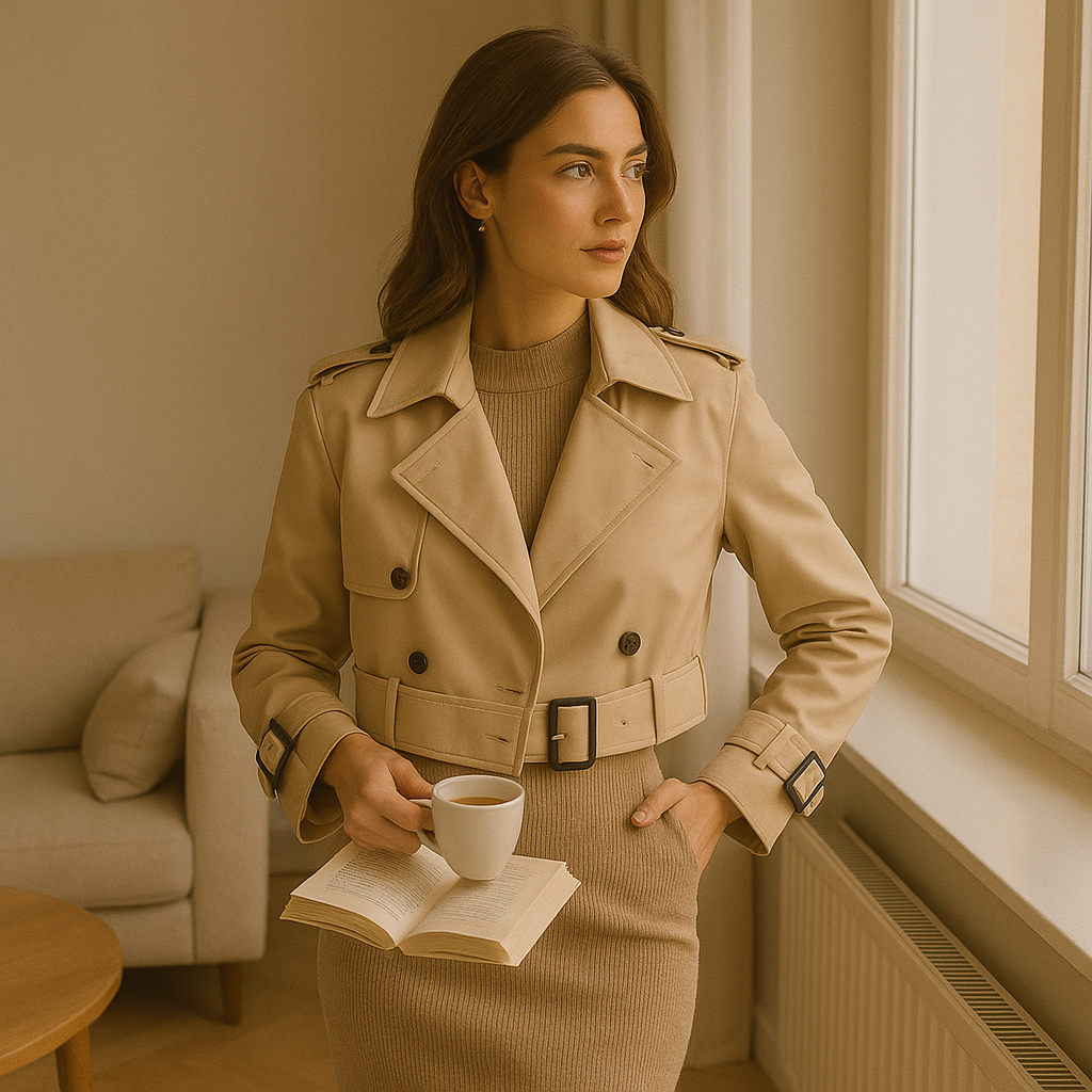 Cappotto trench con cintura Grigio - - cappotto cappotto trench cintura coat coats coats for women female coat Jackets & Coats trench women's coats & jackets - Concept Palermo