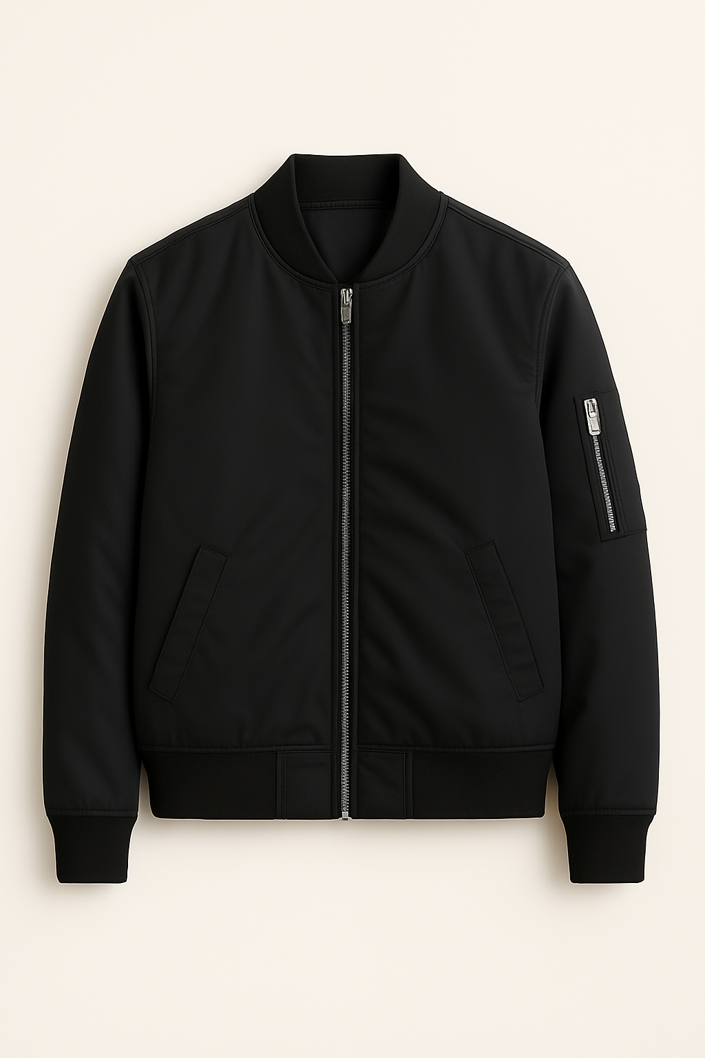 Giacca classica con cerniera - Minimalista. Maschile. Moderna - Nero - cerniera classica giacca giacca classica Jacket jacket for men Jackets maschile men's coats & jackets minimalista moderna Winter jacket men - Concept Palermo