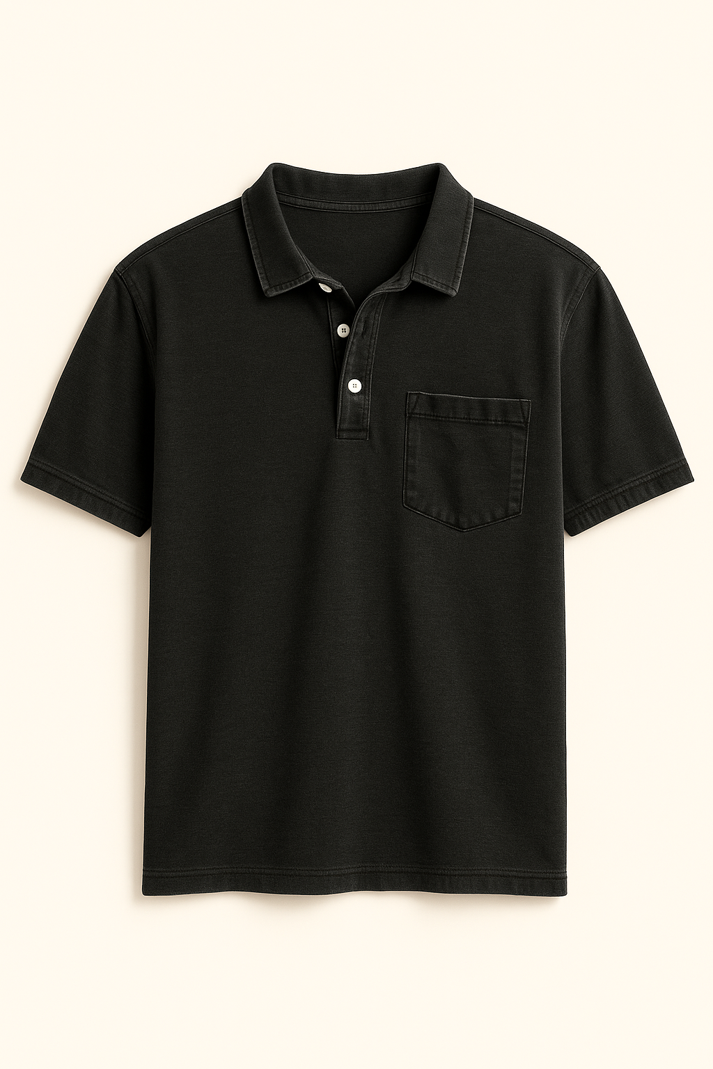 Polo Uomo Tinta in Capo con Taschino, 100% Cotone, Vestibilità Regolare - Nero - capo men's polo men's polo shirt men's top clothes petto polo polo uomo Shirts und Polos taschino tinta uomo - Concept Palermo