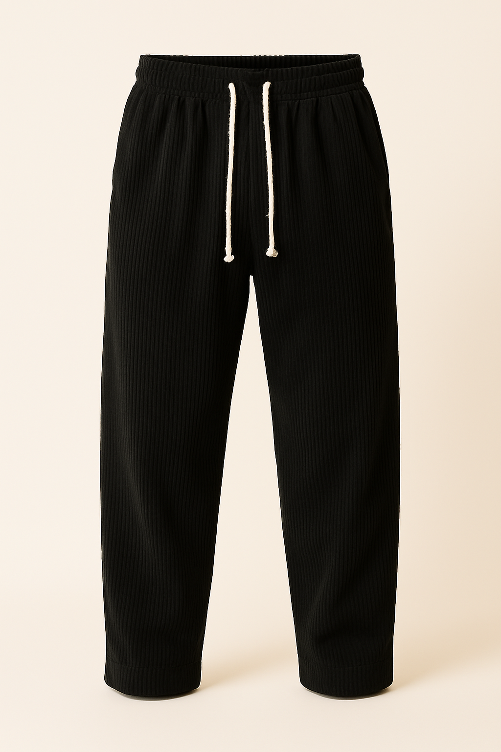 Pantaloni larghi e dritti in velluto a coste stile retrò Uomo - Nero - coste dritti larghi pantaloni pantaloni larghi pants pants_sept24 retr stile - Concept Palermo