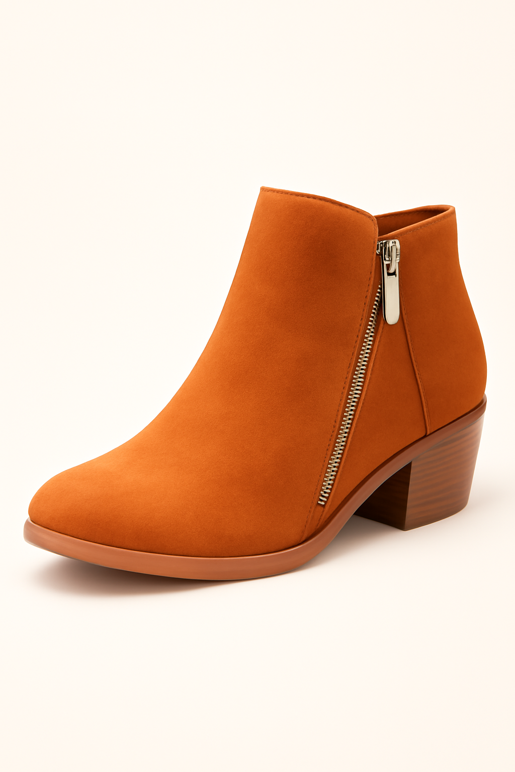Stivaletti Donna Neri in Vera Pelle Scamosciata, Tacco Basso Comfort, Cerniera Laterale - Arancia - BOOTS Boots & Shoes cerniera dettaglio donna pelle scamosciata shoes stivaletti stivaletti pelle - Concept Palermo