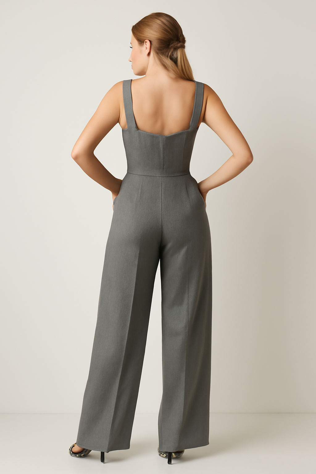 Tuta Elegante Donna a Spina di Pesce su Misura con Blazer Coordinato - - blazer donna jumpsuit misura outfit sets pesce spina suits and pants tuta tuta spina woman - Concept Palermo